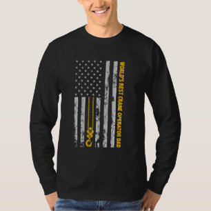 Kranbetreiber Hook American Flag World S Best Lin T-Shirt