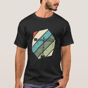 Kranbetreiber mit Hexa-Retro-schwerem Gerät T-Shirt