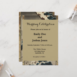 Krane auf einer schneebedeckten Pine Hokusai Einladung