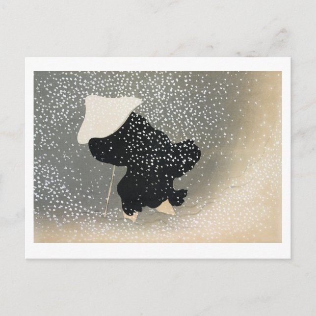 Krane aus Momoyogusa von Kamisaka Sekka Postkarte (Vorderseite)