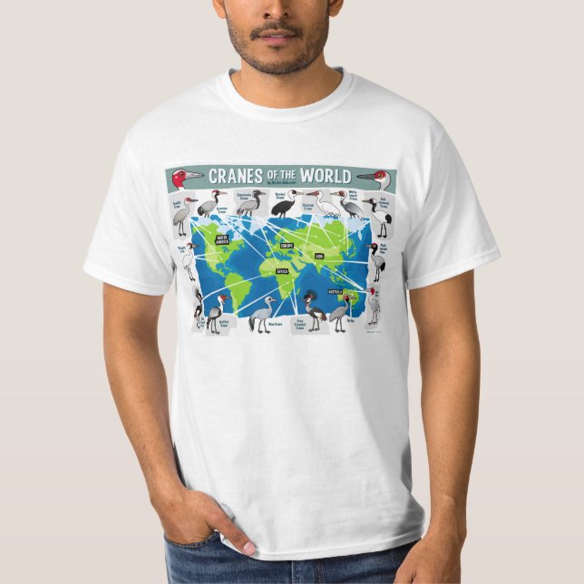 Kräne der Welt T-Shirt (Vorderseite)
