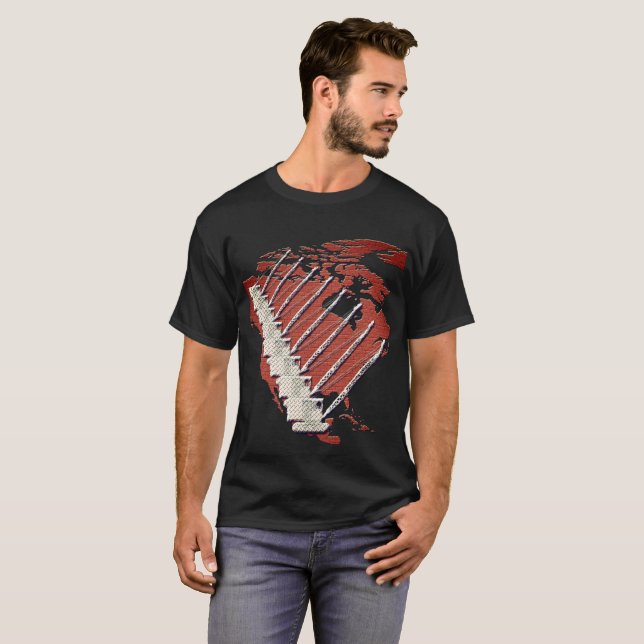 KRANE OPERATOR DIAMOND PLATE CRANE BRICK US MAP T-Shirt (Vorne ganz)