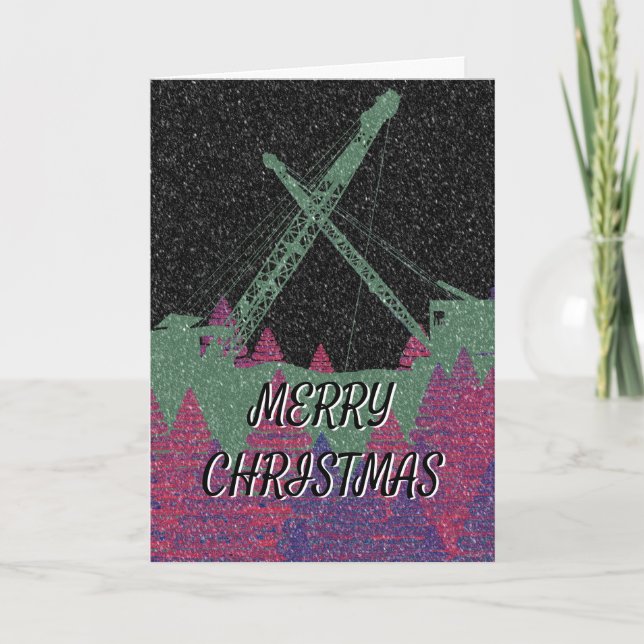 Krane Operator Friction Rigs Snowy Weihnachten (Vorderseite)