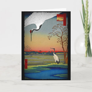 Krane und blaues Wasser Karte