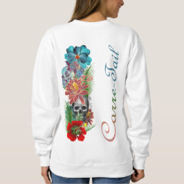 Krane und Blumen Sweatshirt