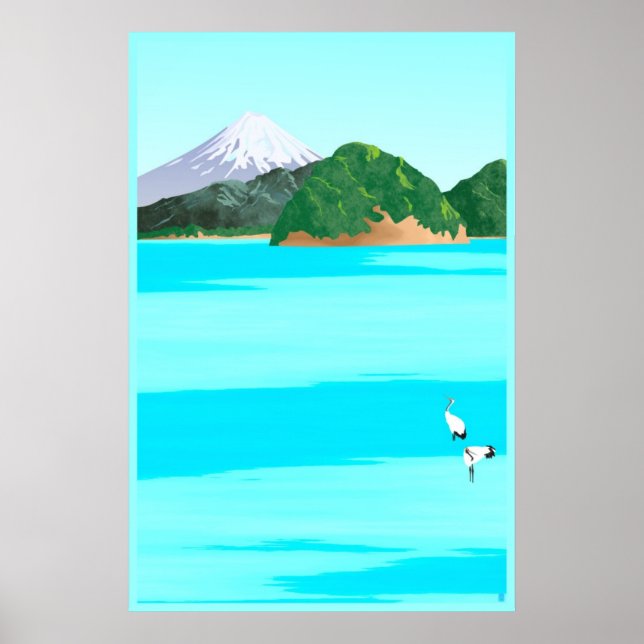 Krane und das Meer Poster (Vorne)