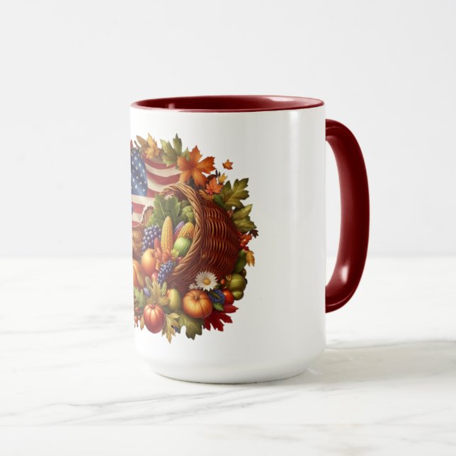 Kräne von US/US/Erntedank Tasse (VorderseiteRechts)