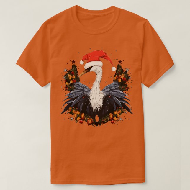 Krane Weihnachten T-Shirt (Design vorne)