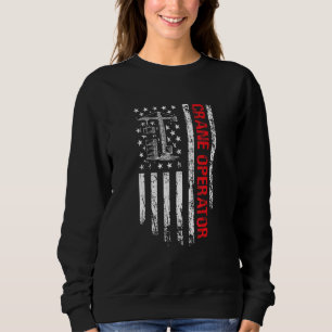 Kranführer US-Flagge Kranführer Sweatshirt