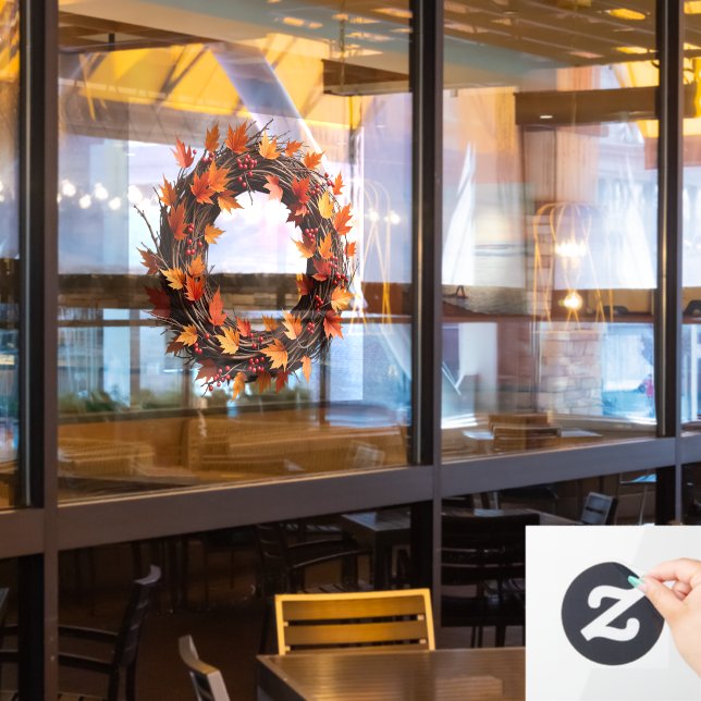 Krängungsfenster im Herbst Fensteraufkleber (Restaurantfenster)