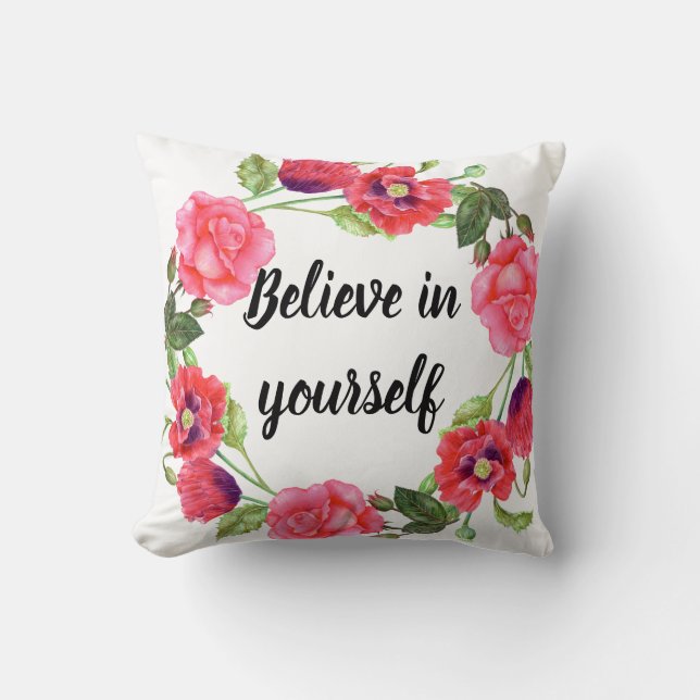 Krängungszirkel der Blume Rot und Rosa Kissen (Vorderseite)