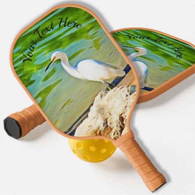 Kranich am Mismaloya-Fluss 0335 Pickleball Schläger (Von Creator hochgeladen)