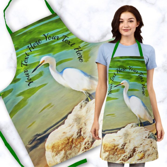 Kranich am Mismaloya-Fluss 0335 Schürze (Von Creator hochgeladen)