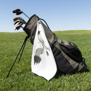 Kranich Golfhandtuch