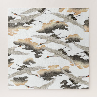 Kranich im japanischen Stil: elegantes Design. Puzzle