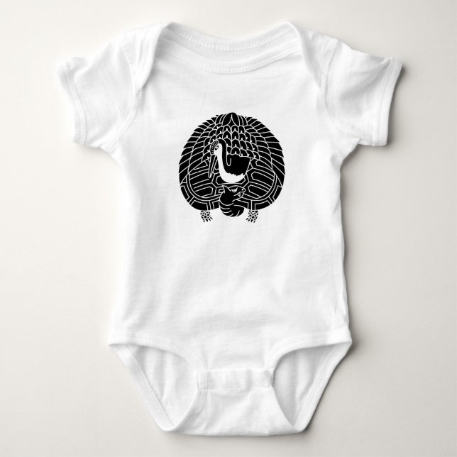 Kranich und Schildkröte Baby Strampler (Vorderseite)