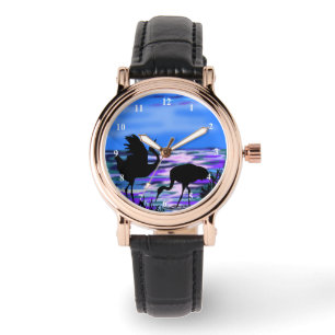 Kranich Vogelbeobachtung Armbanduhr