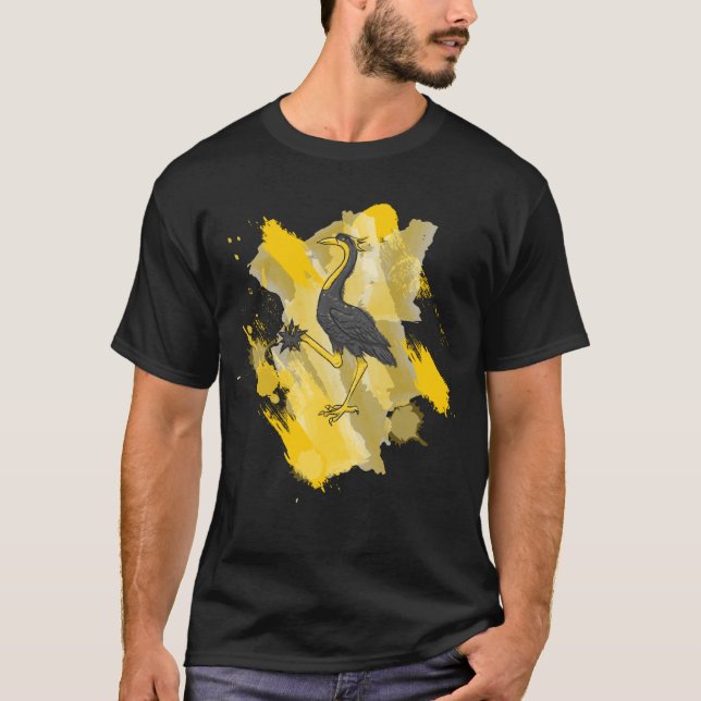 Kranich von Ansteorra T-Shirt (Vorderseite)
