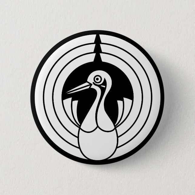Kranicher Noshi-Kreis Button (Vorderseite)