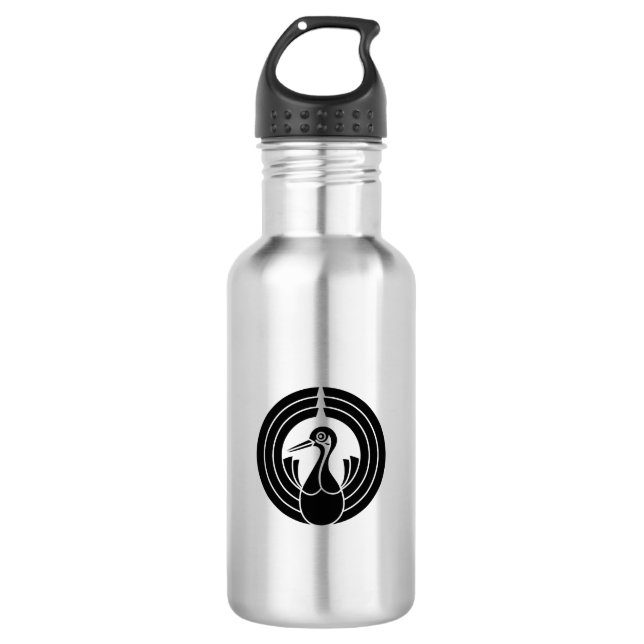 Kranicher Noshi-Kreis Edelstahlflasche (Vorderseite)