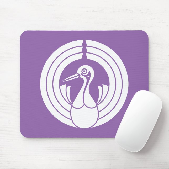 Kranichförmiger Noshi-Kreis Mousepad (Mit Mouse)