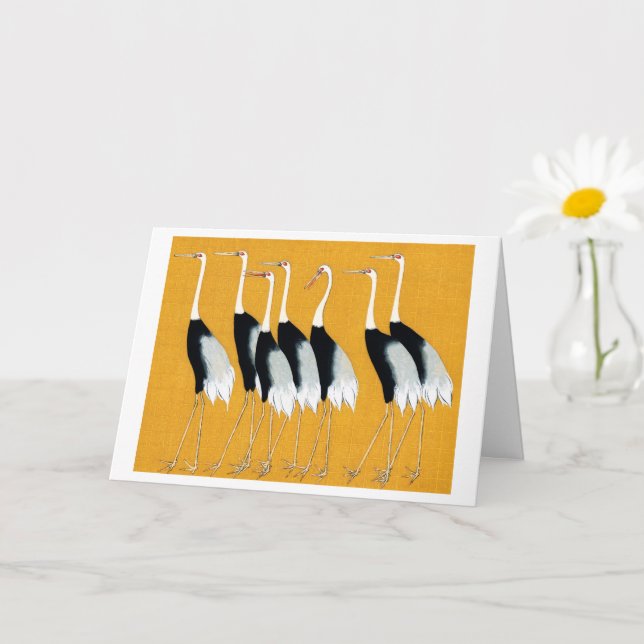 Kranichkranich - Ogata Korin - Vintag Karte (Kleine Pflanze)