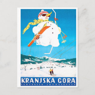 Kranjska Gora, Slowenien, Jugoslawien, Vintage Postkarte