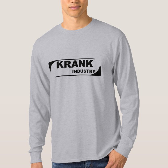 Krank Industrie-graue lange Hülse T-Shirt (Vorderseite)