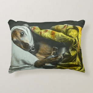 Krank wie ein Hund Vintage Greyhound Dekokissen