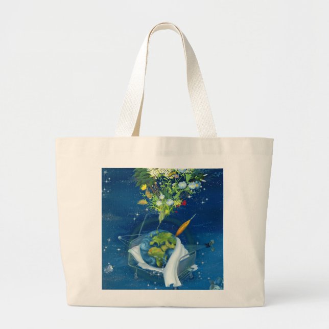 Kranke Erde 2008 Jumbo Stoffbeutel (Vorne)