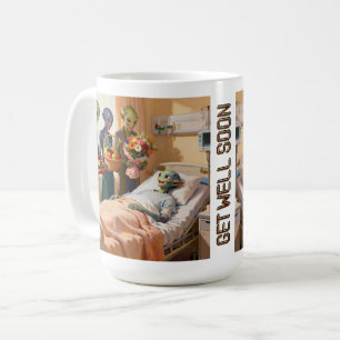 Kranke Fantasie Kreaturen im Krankenhaus + Besuche Kaffeetasse