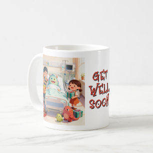 Kranke Fantasie Kreaturen im Krankenhaus + Besuche Kaffeetasse