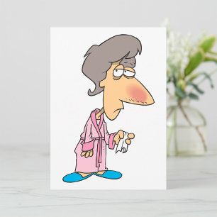Kranke Frau Einladung