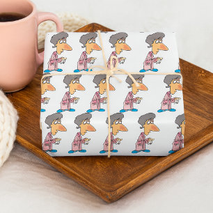 Kranke Frau Geschenkpapier
