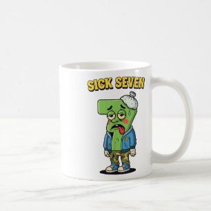 Kranke Sieben Lustiges Meme Trending 6 7 Halloween Kaffeetasse