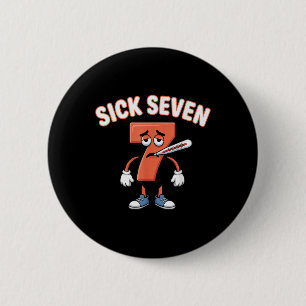 Kranke Sieben Meme T-Shirt Sechs Sieben Lustiger W Button