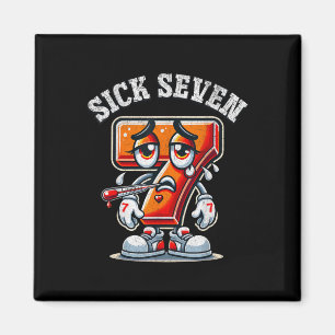 Kranke Sieben Meme T-Shirt Sechs Sieben Lustiger W Magnet