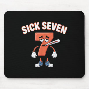 Kranke Sieben Meme T-Shirt Sechs Sieben Lustiger W Mousepad