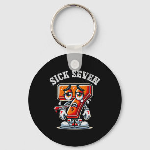 Kranke Sieben Meme T-Shirt Sechs Sieben Lustiger W Schlüsselanhänger