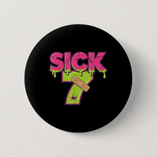 Kranke Sieben Meme Tee Sechs Sieben Lustiger Wortw Button