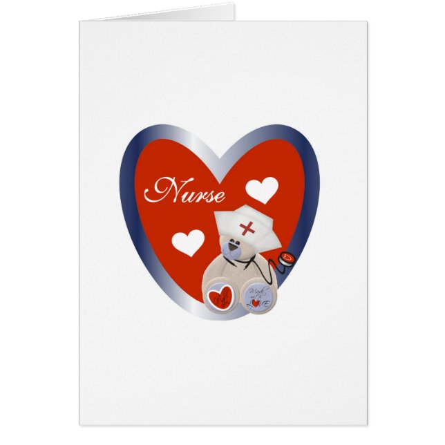 Krankenbär mit Herz-T - Shirt und Geschenken (Vorne)