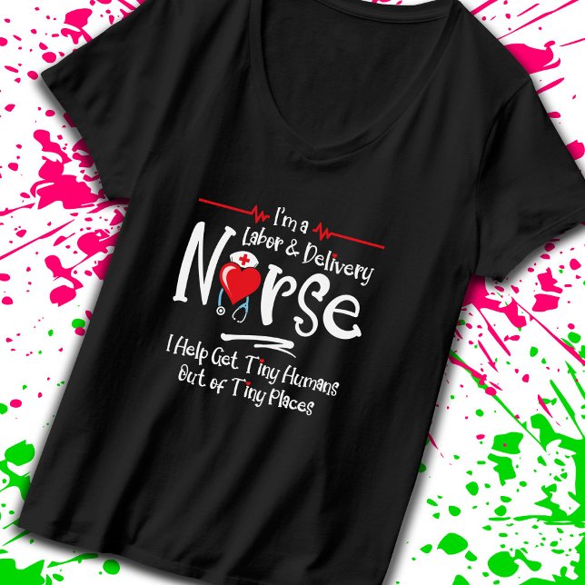 Krankengeschenk für Arbeit - RN Nurse - LD Nurse T-Shirt (Celebrate your passion & dedication with this tribute to caregivers who make a difference! -Teemixer)
