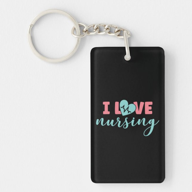 Krankengeschenk I Liebe Pflege Schlüsselanhänger (Vorderseite)