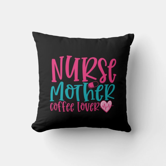 Krankengeschenk Krankenschwester Mutter Kaffee Lov Kissen (Vorderseite)