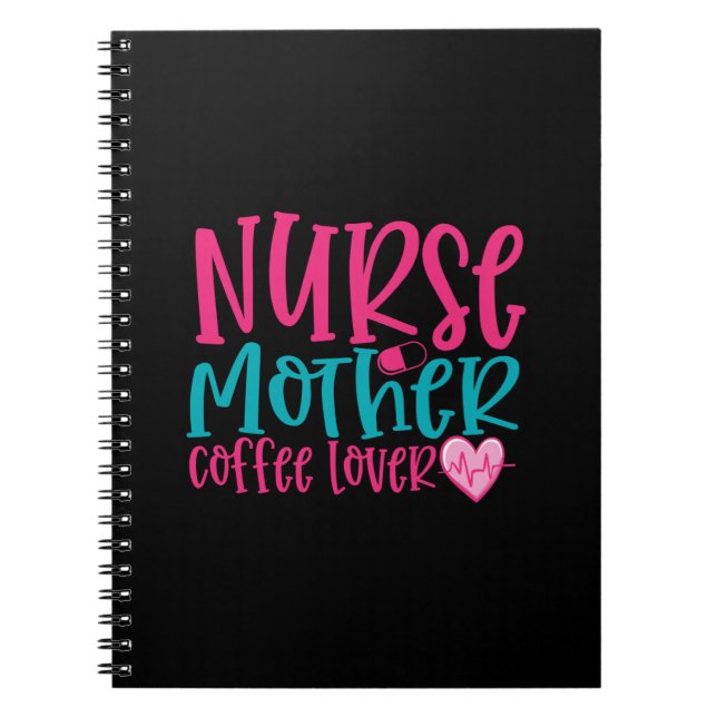 Krankengeschenk Krankenschwester Mutter Kaffee Lov Notizblock (Vorderseite)