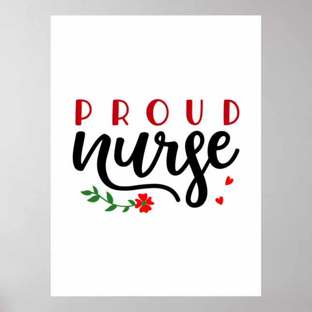 Krankengeschenk Proud Nurse Poster (Vorne)