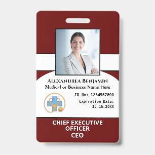 Krankenhaus Geschäft Mitarbeiter Foto Logo ID-Kart Ausweis