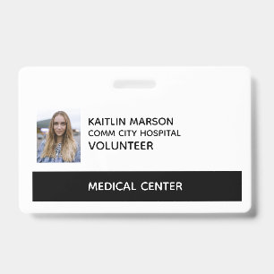 Krankenhaus-ID Volunteer Abzeichen Ausweis