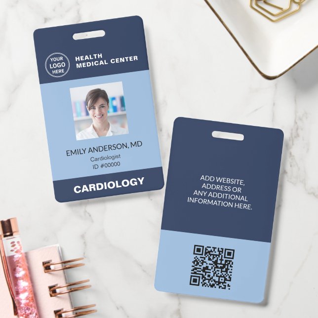 Krankenhaus Klinik Arzt Mitarbeiter QR-Code-ID-Aus Ausweis (Büro)