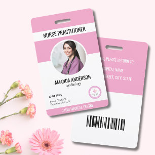 Krankenhaus Medizinische ID Mitarbeiter Pink Barco Ausweis